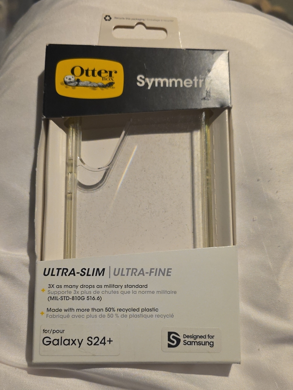 OtterBox Symmetry Series Clear Case for Galaxy S24+ - Transparent Yellow Tint